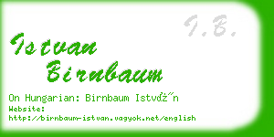 istvan birnbaum business card